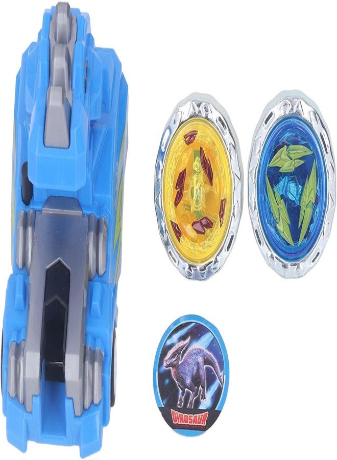 Samip LED Light Up Rotating Gyroscope Toys Cartoon Dinosaur Interactive Endless Fun Flashing Gyroscope (Blue) - Image 2